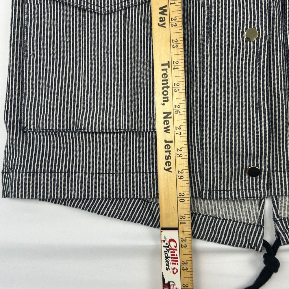 ATM Anthony Thomas Melillo Indigo White Stripe Field Jacket AW5880-MAQ Large NWT - Picture 14 of 16